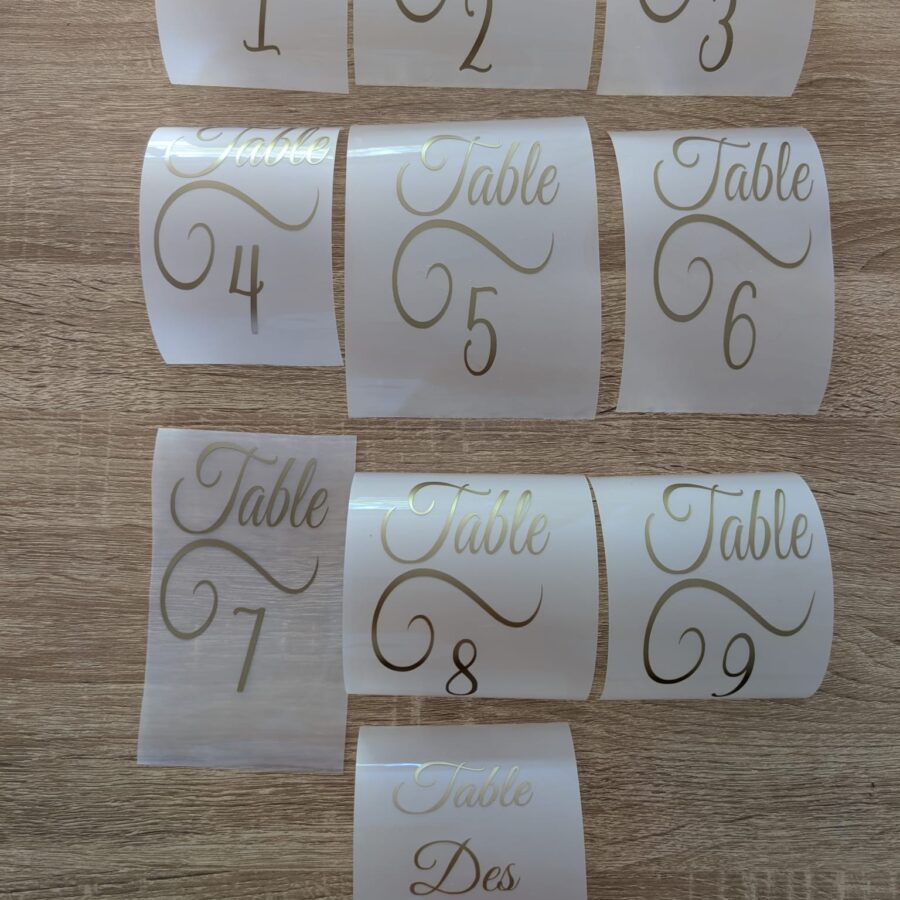 Stickers Plan de Table Mariage | Numéros & Table des Mariés