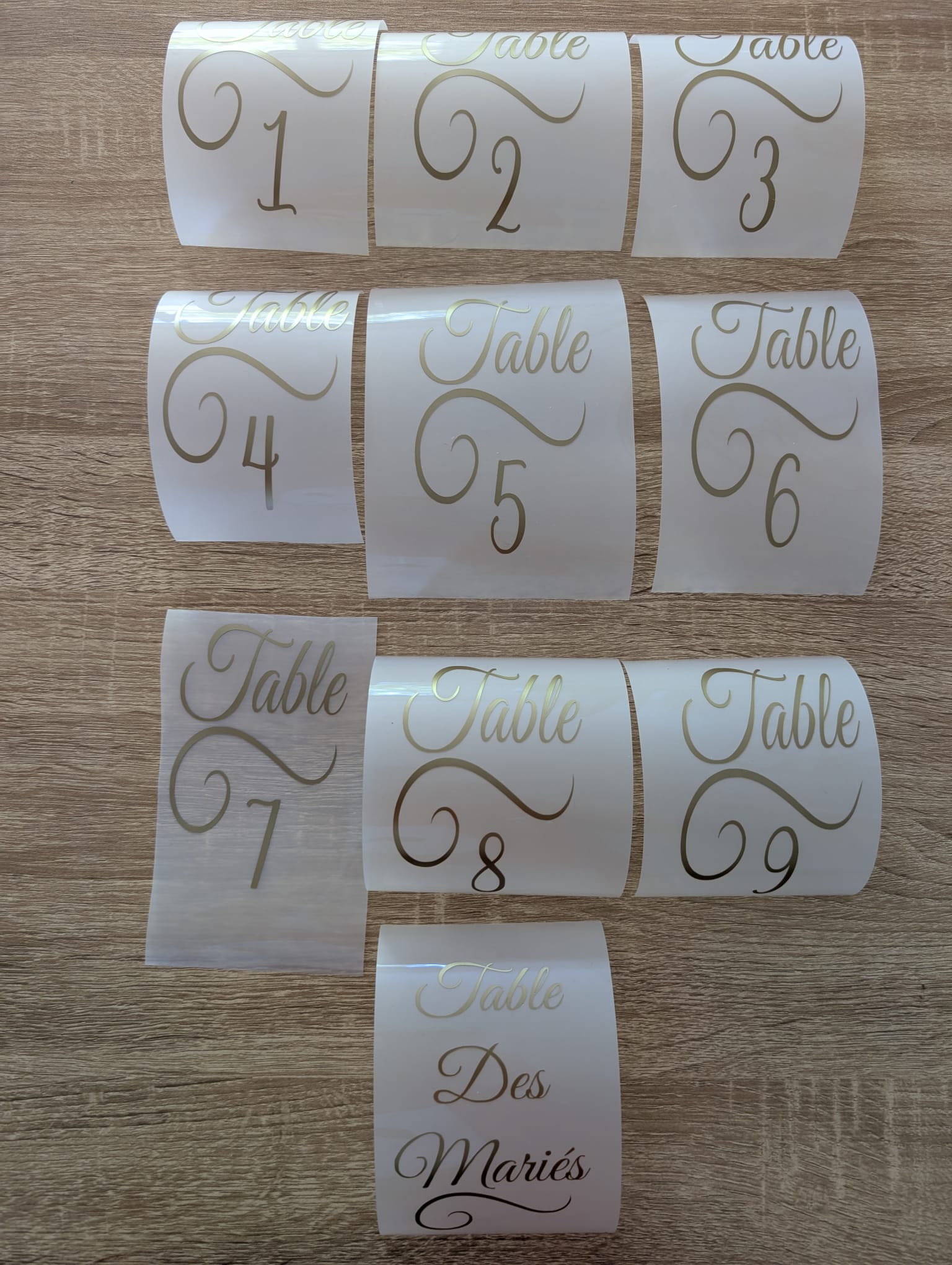 Stickers Plan de Table Mariage | Numéros & Table des Mariés