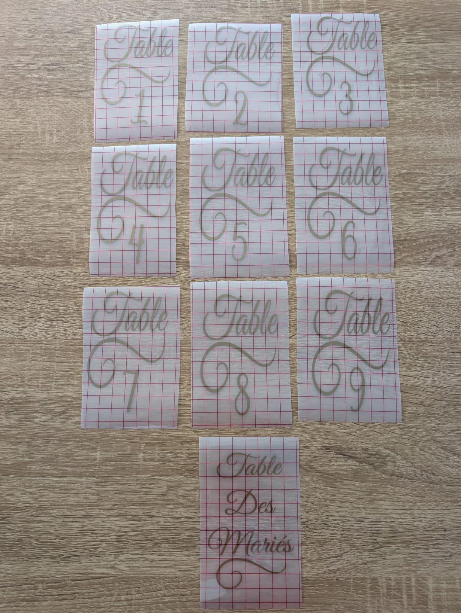 Stickers Plan de Table Mariage | Numéros & Table des Mariés